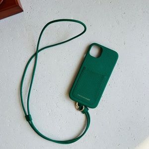 iPhone 14 PLUS Maison de Sabre Leather Phone Sling